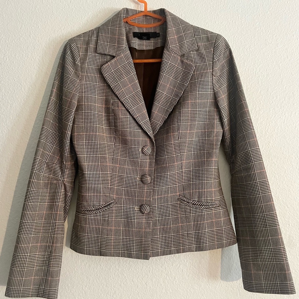 Plaid Pattern 3 Button Blazer, Two Front Pockets,… - image 4